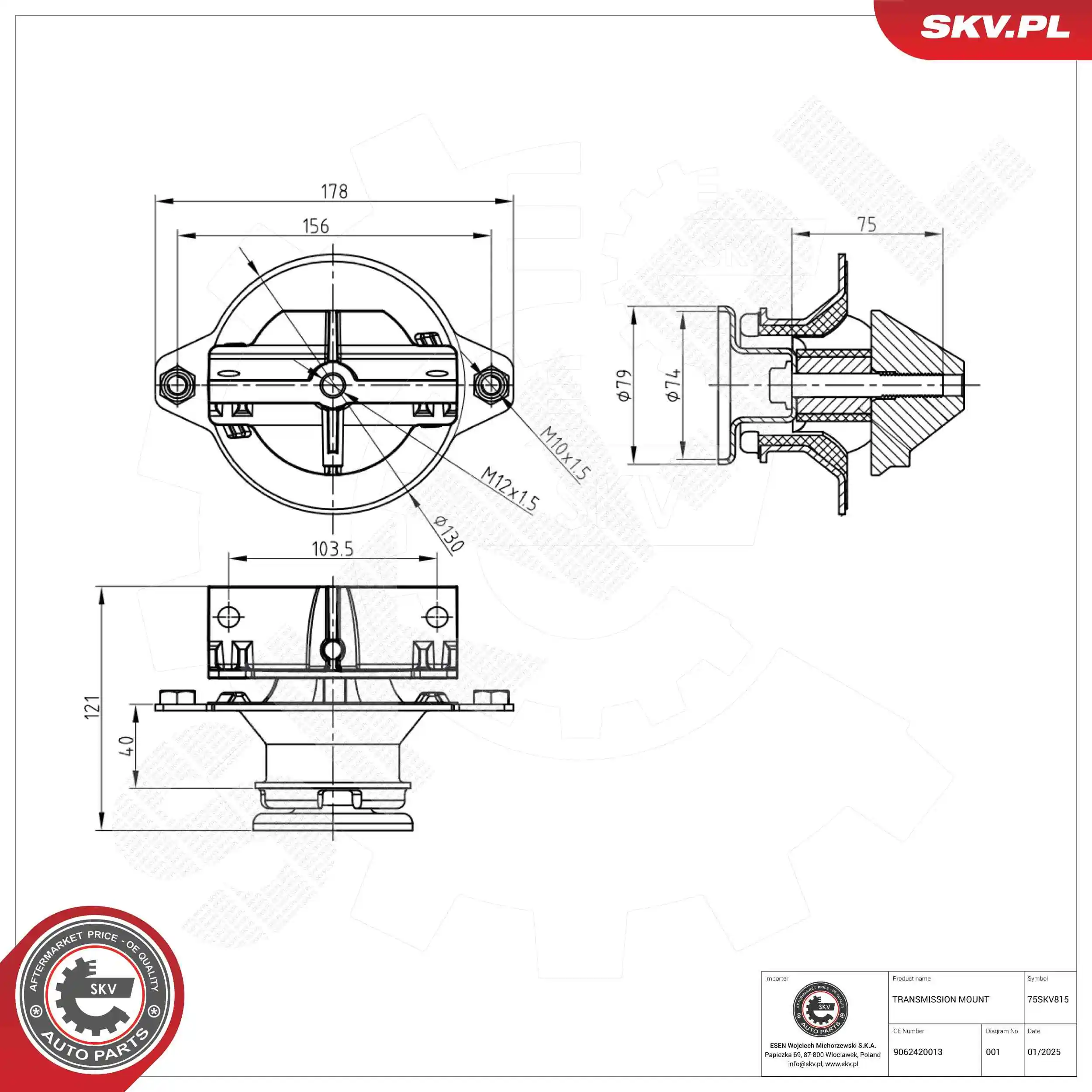 Mounting, automatic transmission